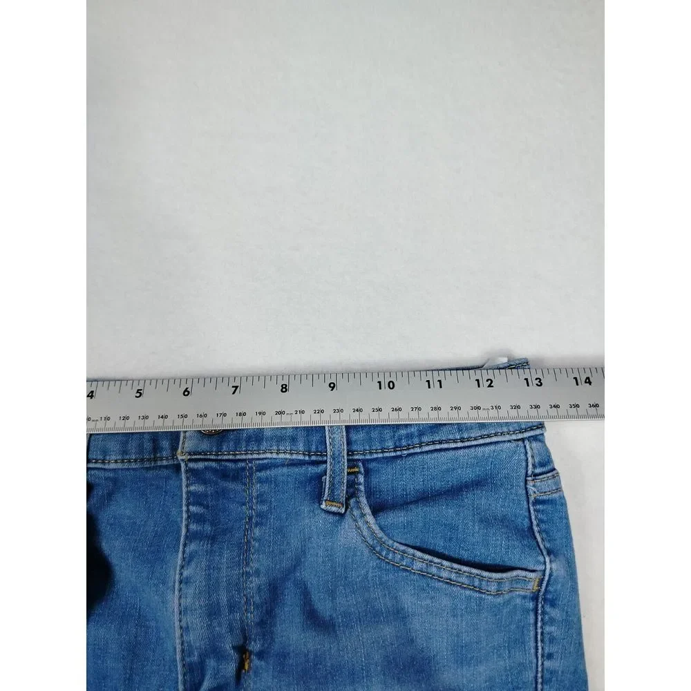 Levi Strauss Jeans Women's 26 Blue 720 High Rise Super Skinny Raw Hem Distressed